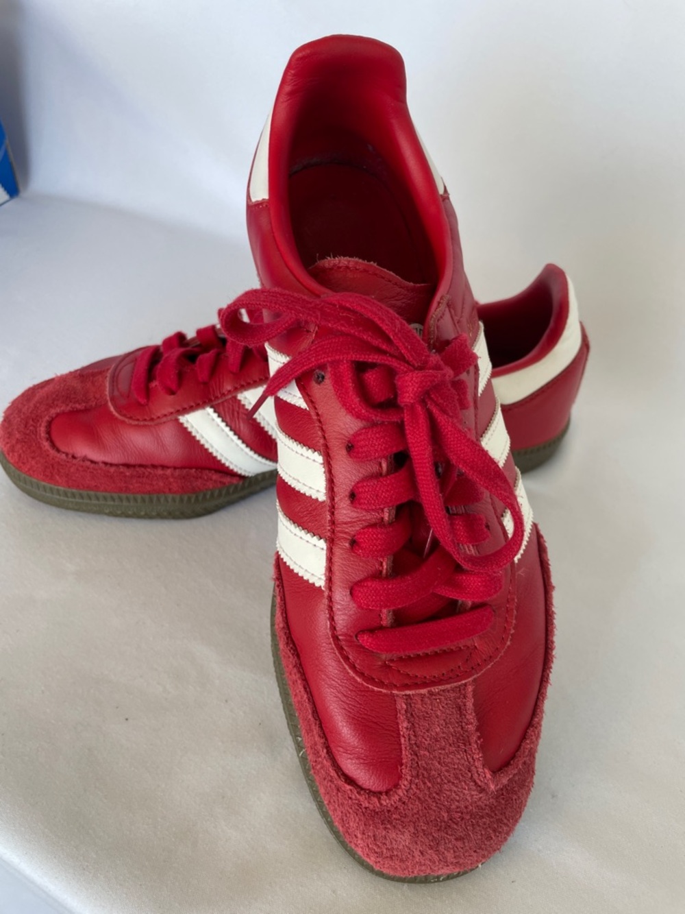 Retro Adidas Sambas Scarlet Suede on Leather Size 40 Euro W8 M7
